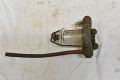 Vintage Frame Mount AC In Line Fuel Filter Glass Sediment Bowl