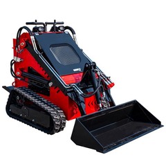 13.5HP Hydraulic Mini Skid Steer Loader Stand-on Track Gas Guided Drive Garden