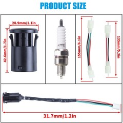 4 Pin Ignition Key Switch 4 Wire for 50cc 70cc 90cc 110cc 125cc Quad ATV Dirt…