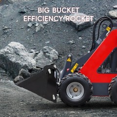 4 in 1 Mini Skid Steer Bucket 40" Multipurpose Bucket Attachment 0.12m³