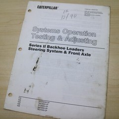 CATERPILLAR Backhoe Front Axle Steering System Repair Service Shop Manual book