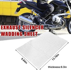 Muffler Mat, Motorcycle Fiberglass Exhaust Muffler Color: 13.8×9.8×0.3 inches