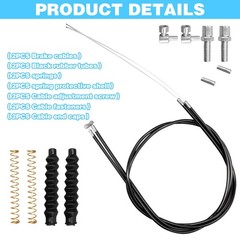 14Pcs Brake Cable Drive Rollator Replacement Parts, Parts Black