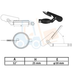 2″ Rain Tractor Exhaust Rain Snow Weather Cap Muffler Cover Flap 2 Inches WC4