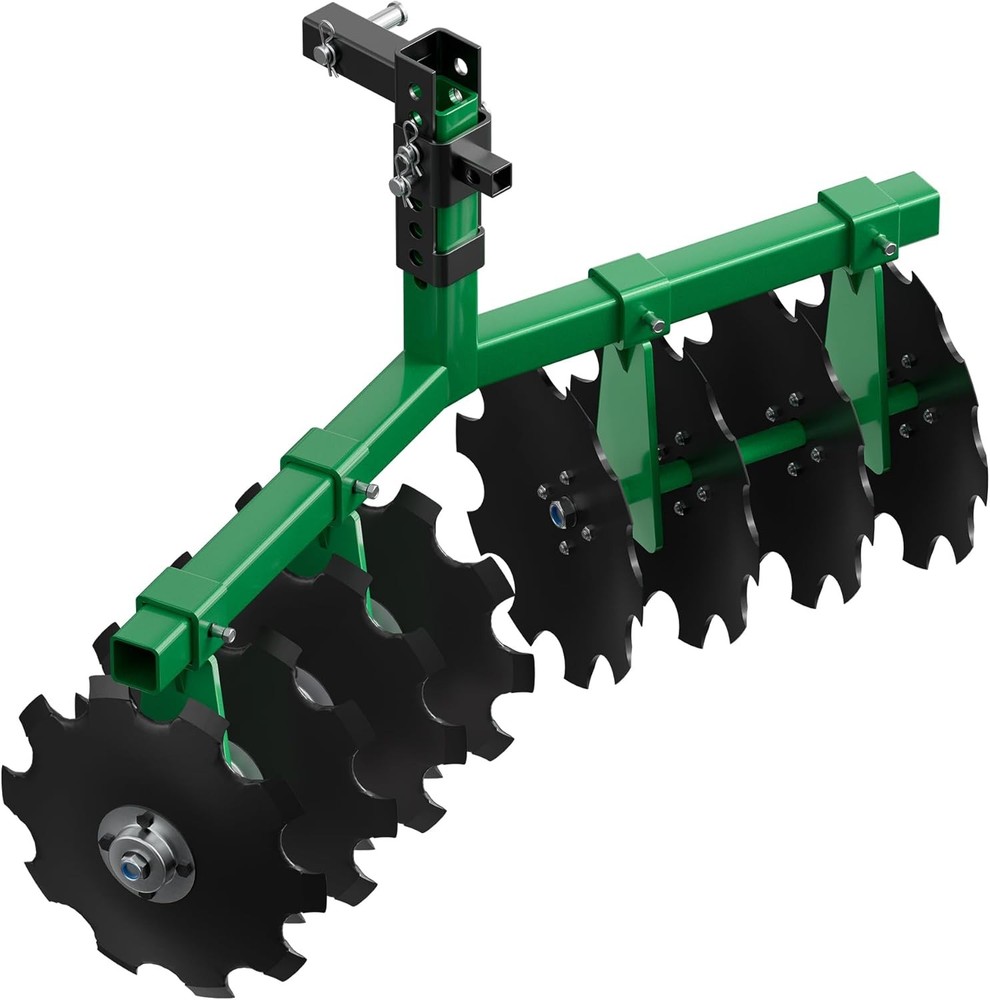 32″ Cut Width Disc Plow Harrow With 2″ Receiver Hitch Mount for ATVs /UTVs Heavy