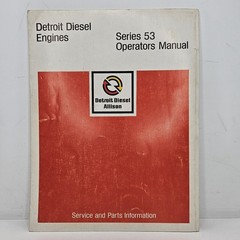 Detroit Diesel Engines 53 Series Operators Manual 1981 Service & Parts 6SE337