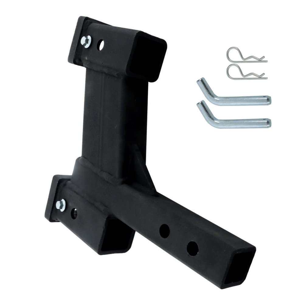 Hitch Extension 2in Receiver 2.25in Riser 8.25in Drop 7500lbs Matte Black