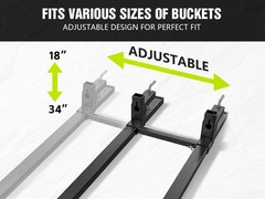 60″ Clamp on Pallet Forks For Tractor Bucket, Heavy-Duty Tractor Forks, 4500 LBS