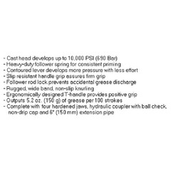 B1PL42502 Lever Grease Gun- Standard Duty 6000 PSI