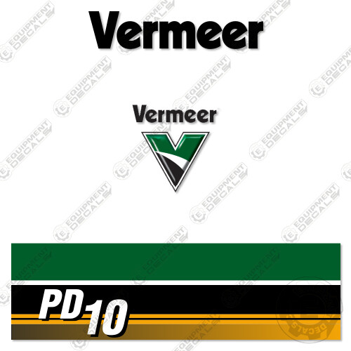 Fits Vermeer PD10 Decal Kit Pile Driver Replacement Stickers – 7 Year Vinyl