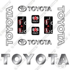 Fits Toyota 8FGU20 Forklift Decal Kit