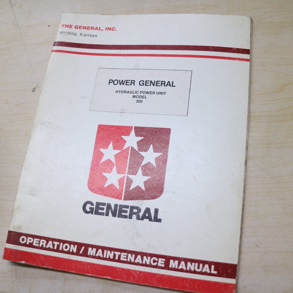 GENERAL HYDRAULIC POWER UNIT 300 Operation Maintenance Manual HPU Guide book