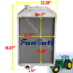 For John Deere 4440 Tractor Full Aluminum Radiator AR79501 RE21897 Fongoff.
