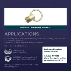 Outboard Lifting Ring Tool Replacement For Universal Lifting System, Outboard Li