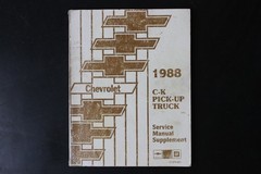 1988 Chevrolet C-K PICK-UP TRUCK Service Manual Supplement ST-375-88S OEM