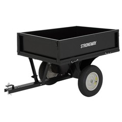 Strongway Steel ATV Trailer with Dump Bed, 500-lb. Load Capacity, 40in. x 32in.