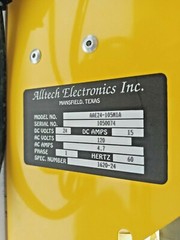 Alltech Electronics AAE24-105M1A Battery Charger 24VDC 15ADC 120VAC 4.7AAC 1PH