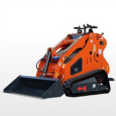 24 HP Mini Skid Steer Loaders Upgraded 2-Cylinder Air Cooled Engine Three Pumps