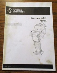 Chicago Pneumatic MS780 Rammer Parts List Manual Book Catalog 9800102401 2011