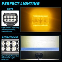 2PCS square LED WORK LIGHTS Fit CAT Skid loader 259D3 236D3 262D 259D 272D2 XHP