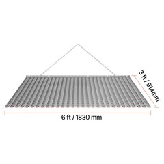Uimoso 6 x 3 ft Chain Harrow Rake for ATV, UTV, and Tractor Use