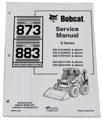Bobcat 873, 883 Skid Steer Loader Service Manual Shop Repair Book 3 PN# 6900847