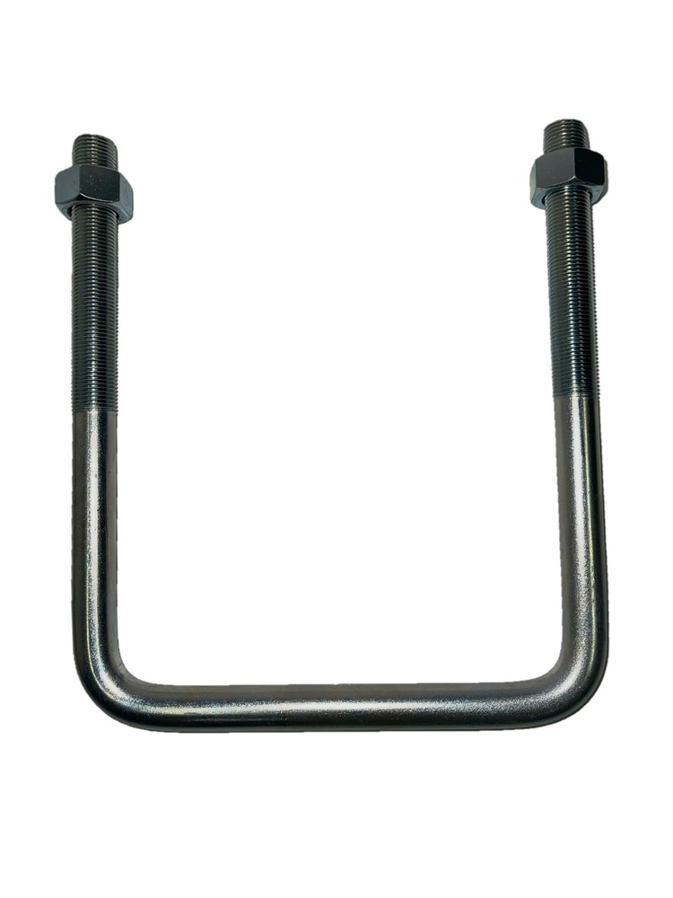 Zinc Plated Square U-Bolt 3/8″ Thick x 7″ ID x 7″ Long w/ Zinc Plated Nuts