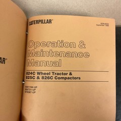 CAT Caterpillar 824C 825C 826C SERVICE REPAIR MANUAL COMPACTOR TRACTOR 85/86/87X