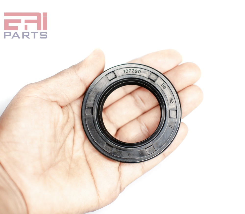 EAI Metric Oil Shaft Seal 38x62x8mm Dust Grease Seal TC Double Lip w/ Spring