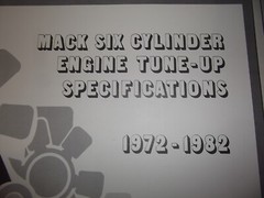 MACK TRUCK V6 1977 1978 1979 1980 1981 1982 ENGINE TUNE-UP SPECIFICATION MANUAL