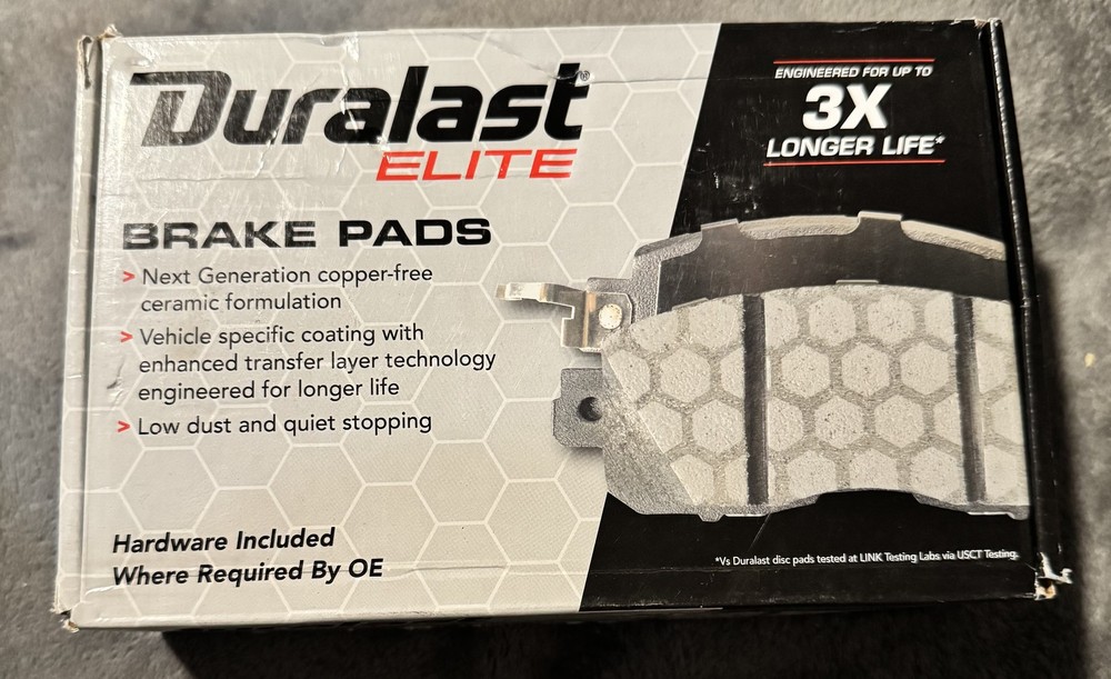 Duralast Elite Ceramic Brake Pads – Copper-Free with Transfer Layer Technology