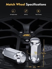 M14X1.5 Lug Nuts – Replacement for Chevy Silverado, Ford, GMC Aftermarket Wheel