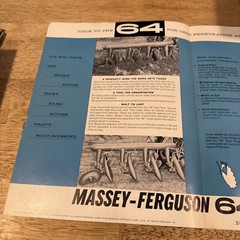 Vintage 1958 Massey Ferguson 64 Disc Plow Dealer Sales Brochure