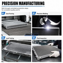 ALUMINUM RADIATOR For HYSTER FORKLIFT H135XL H155XL 4.3L GAS GM VORTEC ENGINES