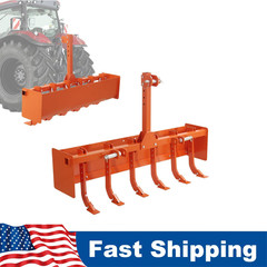 55 Inch Heavy Duty Box Blade for Tractor 6 Adjustable Shanks CAT 0-1 Compatible