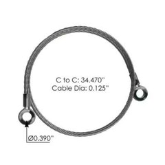 L92-6017-0875 Heavy Duty Hood Cable 34.5″ fits Peterbilt 386 Truck