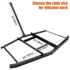 Garvee 66″ Heavy Duty Steel Driveway Drag Grader for ATV UTV Soil Lawn Tractor