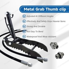 Hydraulic Thumb Clip for Mini Excavators Attachments Single Hole Metal Grab