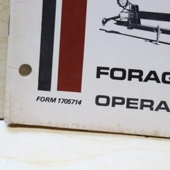 HESSTON 7160 FORAGE HARVESTER Operation Maintenance Manual owner guide book