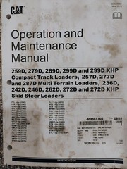 Caterpillar 236D 242D 246D 259D 262D 272D 277D 297D operation and maintenance ma