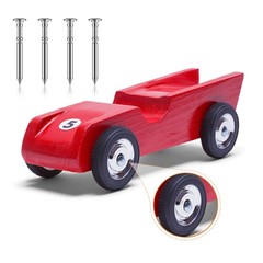 Sumind 4 Pieces Car Axles Compatible with Pinewood Polished 23 Mm / 0.91 Inch