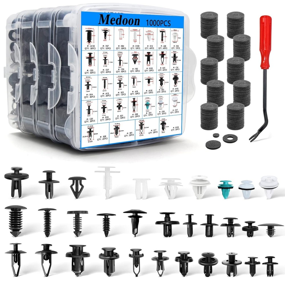 1101-1295X Car Retainer Auto Fasteners Body Plastic Trim Clips Pin Rivet Bumper