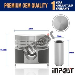 72mm STD New Piston For Kubota ZB600, D850,V1100