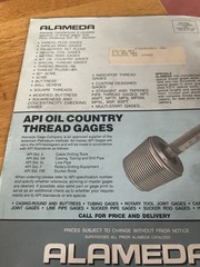 Alameda Thread Gages Buyer’s Handbook of Prices,Specifications