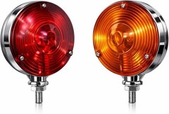 4 Inch Round Double Face Lamp Suitable for Trucks Semi Trailers Tractors Fender
