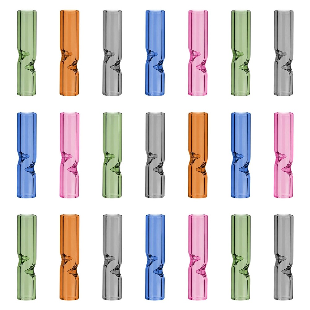 100 Pack Reusable Glass Rolling Tips, 8mm Round Filter Fits in 100