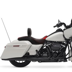 Red Hexagon Scorched Seat Backrest Pad 2014-2023 Touring Road King Street Glide