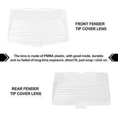 Harley Front Rear Fender Light Covers with LED Bulbs Compatible with Electric
