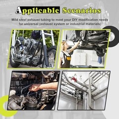 Exhaust Pipe Kit 2.5 Inches Mild Steel DIY Custom Exhaust Kit