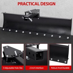 42″ATV/UTV 3-Position Blade,w/2″ Receivers,5 Adjustable Angles,Snow Plow Kit,NEW